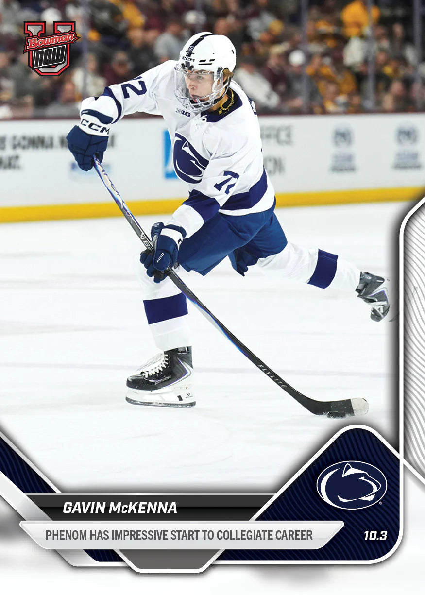 GAVIN MCKENNA 2025 Topps Now PENN STATE pre Rookie Card #1