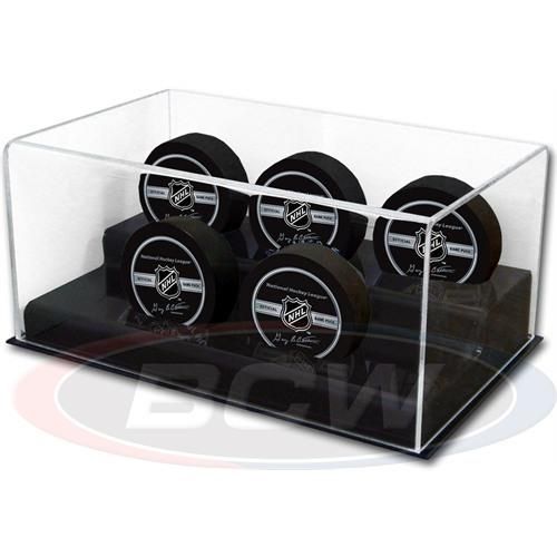 5 Hockey Pucks Acrylic Display Case / Holder - BCW