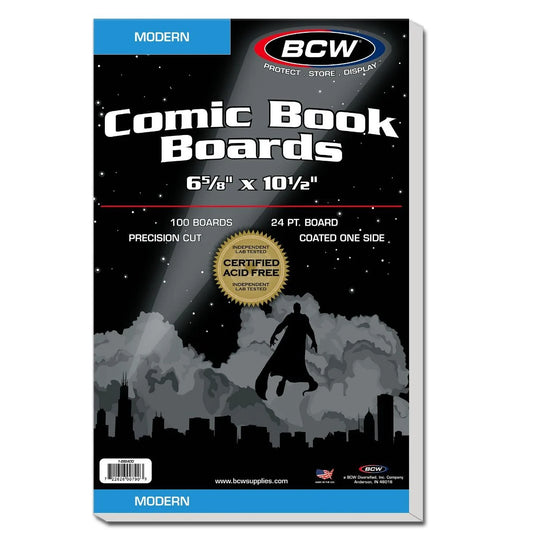 100 Pack - Modern Comic Backing Boards - BCW