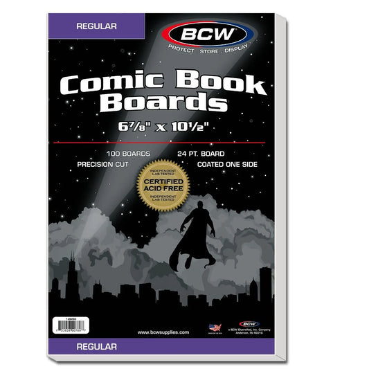 100 Pack - Regular Comic Backing Boards - BCW