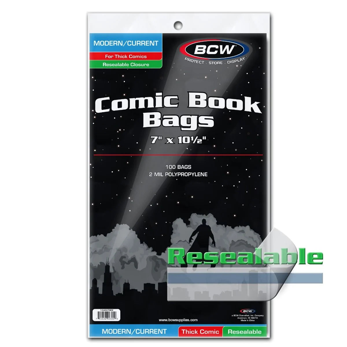 Resealable Current / Modern Thick Comic Bags - BCW