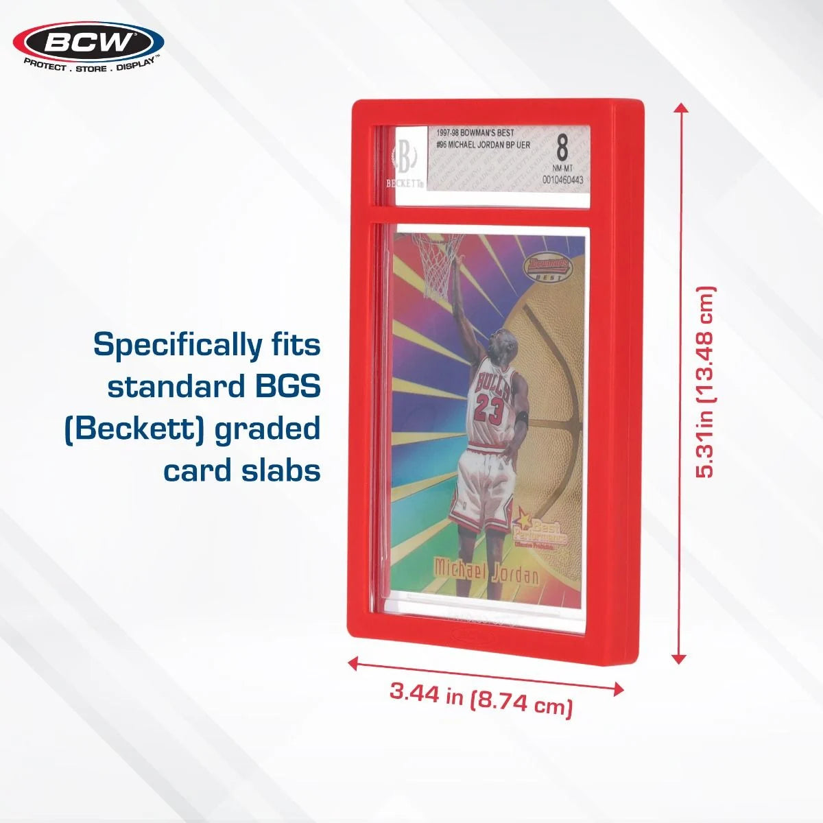 6 Pack of Slab Bumpers - BGS Beckett Card - Red - BCW