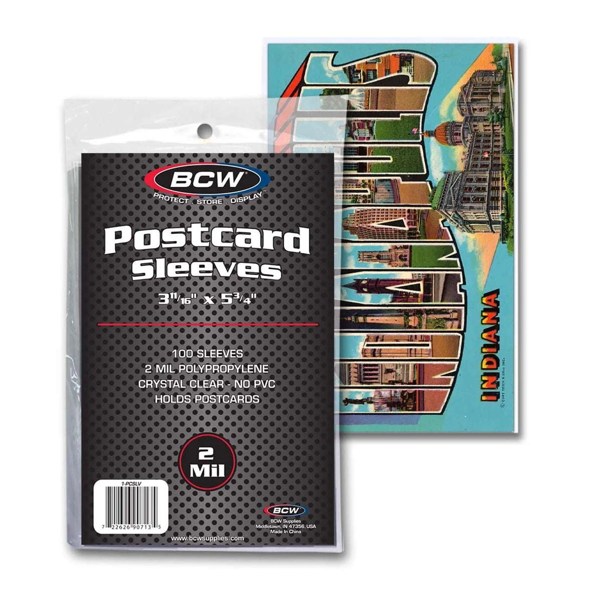 3 11/16 x 5 3/4 postcard Photograph / Card Soft Sleeves 100 pack -(AKA Penny Sleeves) BCW