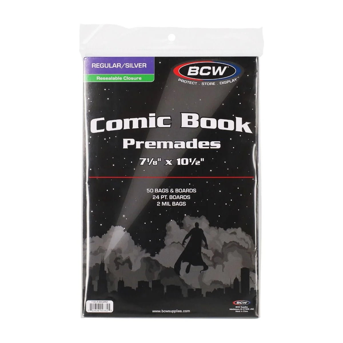 Premade® Resealable Silver Comic Bag and Board -BCW