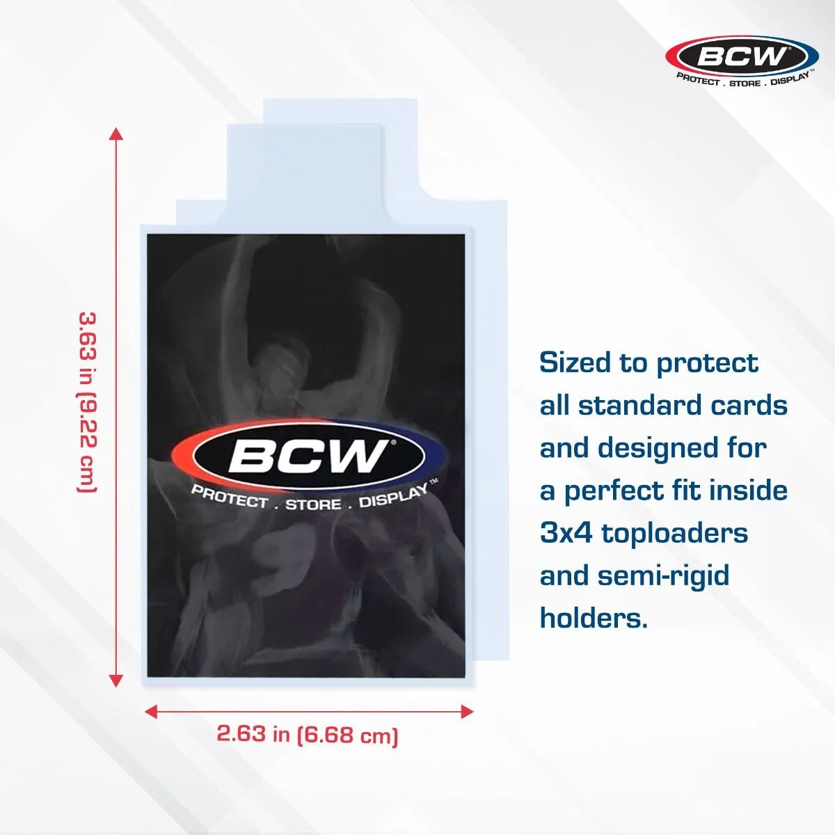 Tabbed Soft Sleeves Standard 100 pack -(AKA Penny Sleeves with pull tab ) BCW