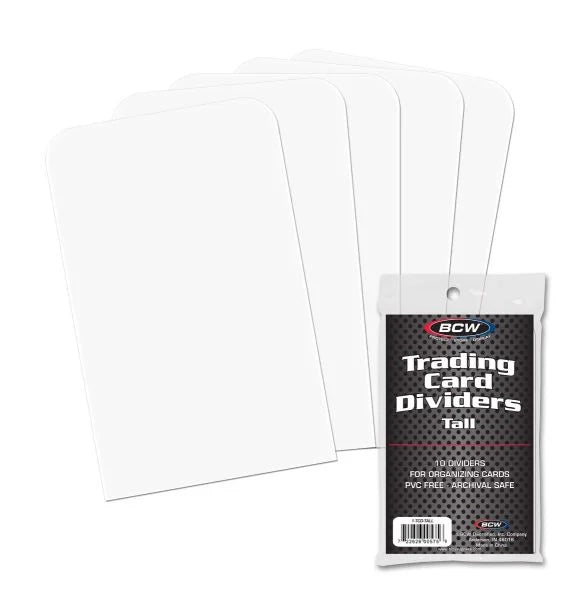 Divider Vertical Tall Trading Card - 10 Pack - BCW Dividers