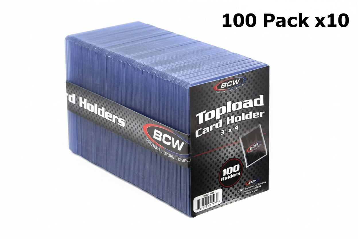 35pt Standard 3x4 Card Toploaders - 100 Pack - BCW