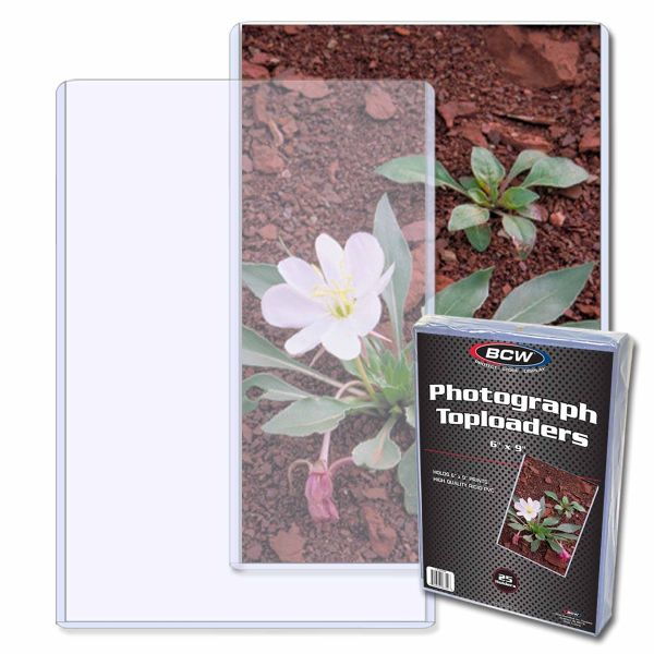 6x9 Photograph / Card Toploaders - 25 Pack - BCW