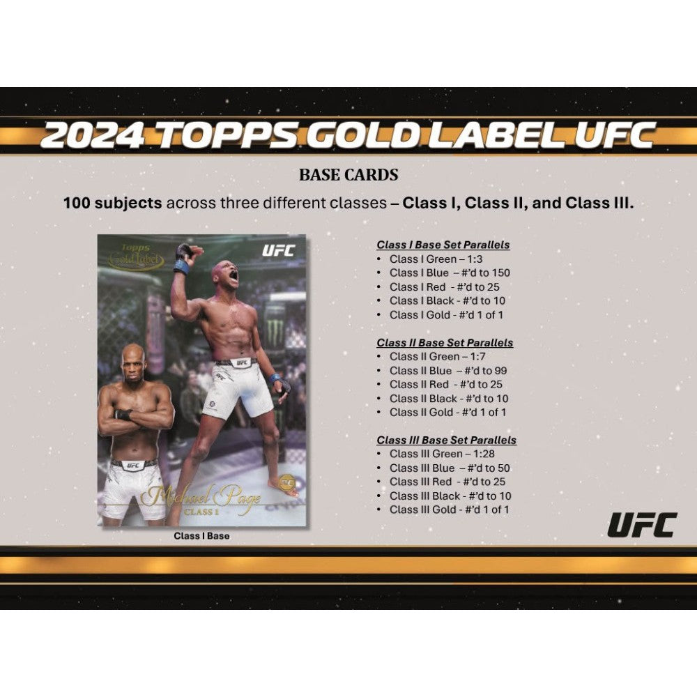 2024 Topps GOLD LABEL UFC Hobby Box