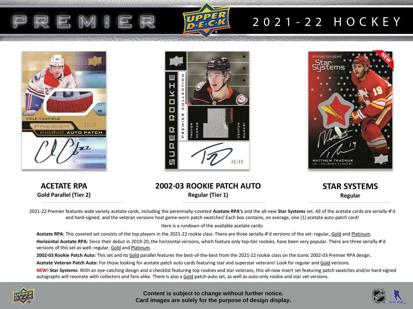 2021-22 Upper Deck UD PREMIER Hockey Hobby Box