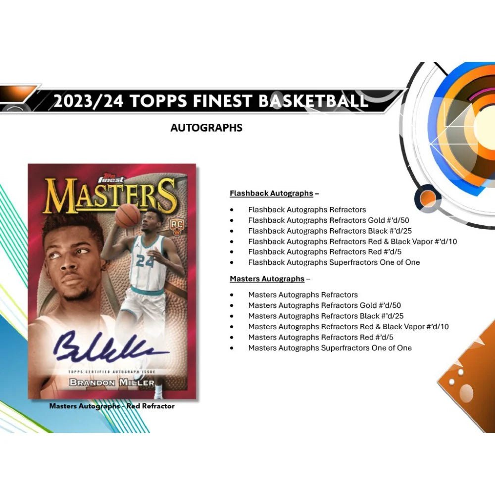 2023-24 NBA Topps Finest Basketball Hobby Box