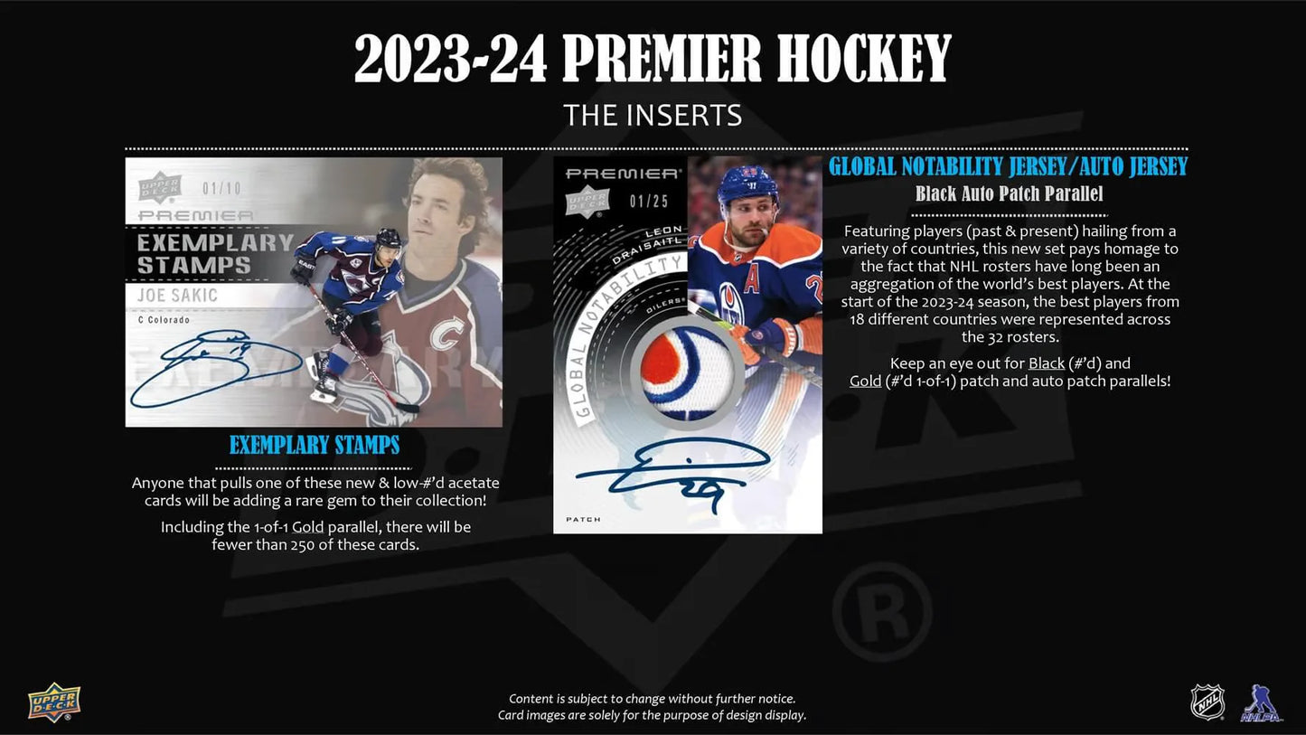 2023-24 UD Premier Hockey Hobby Box