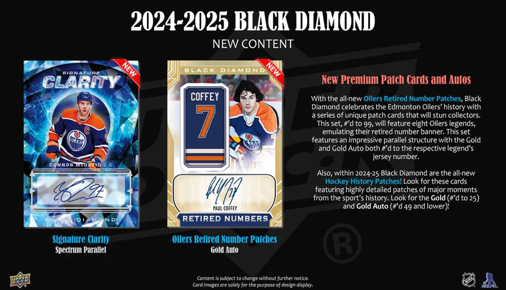 2024-25 UD Black Diamond Hockey Hobby Box