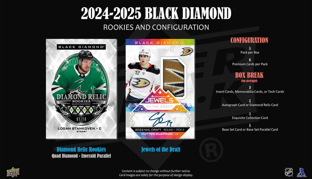 2024-25 UD Black Diamond Hockey Hobby Box