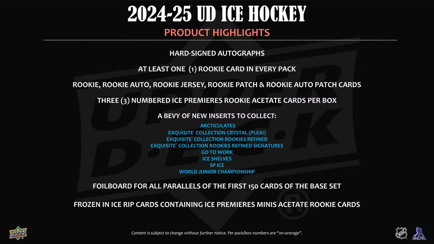 2024-25 Upper Deck ICE Hobby Box