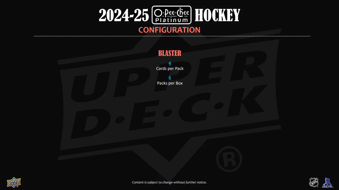 2024-25 O-Pee-Chee Platinum Hockey Blaster Box