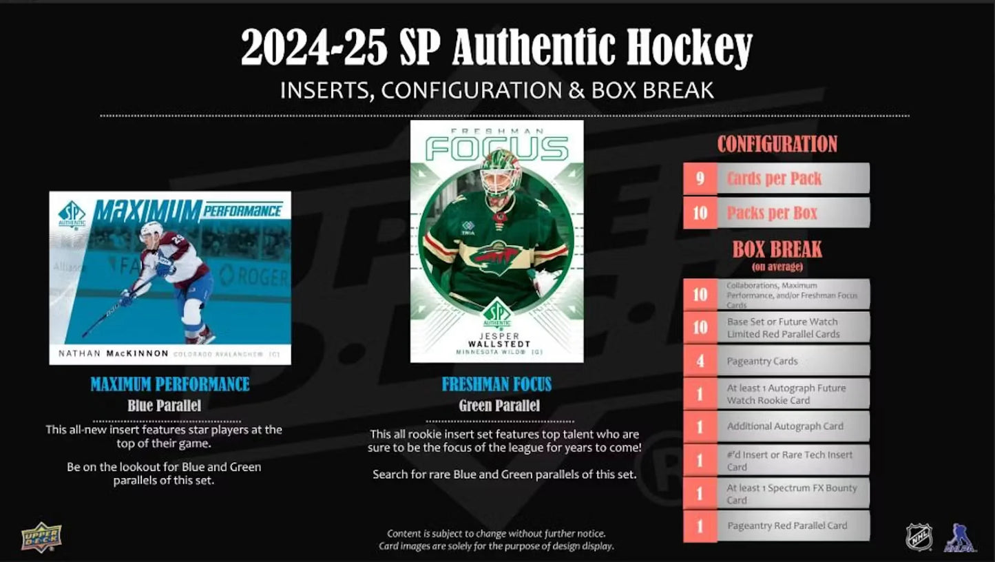 2024-25 SP Authentic Hockey Hobby Pack