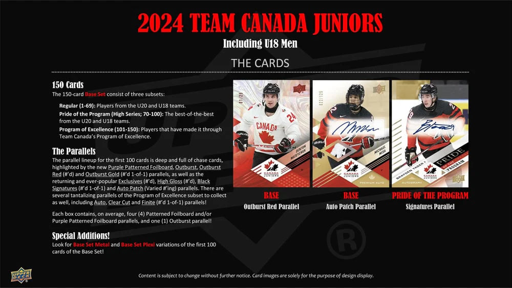 2024 Upper Deck Team Canada Juniors Hobby Box
