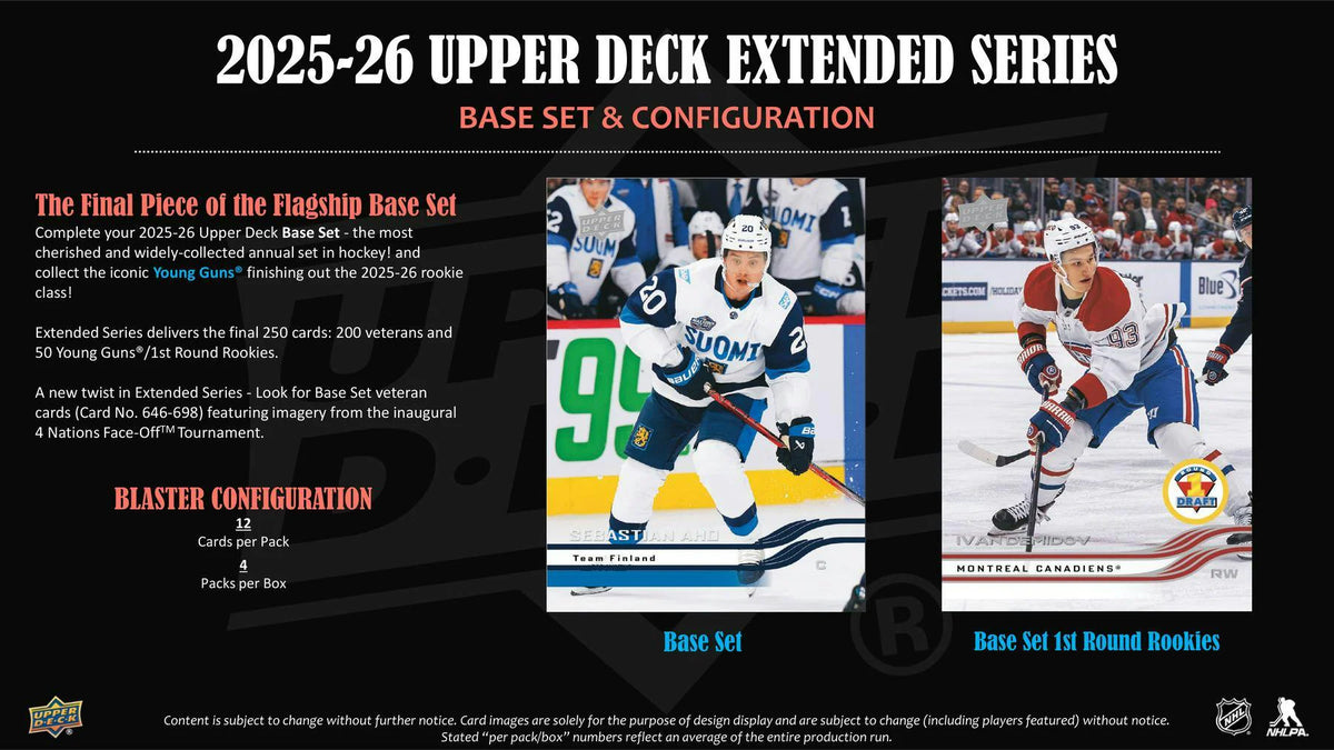 2025-26 Upper Deck UD Extended Series Hockey Blaster Value Box
