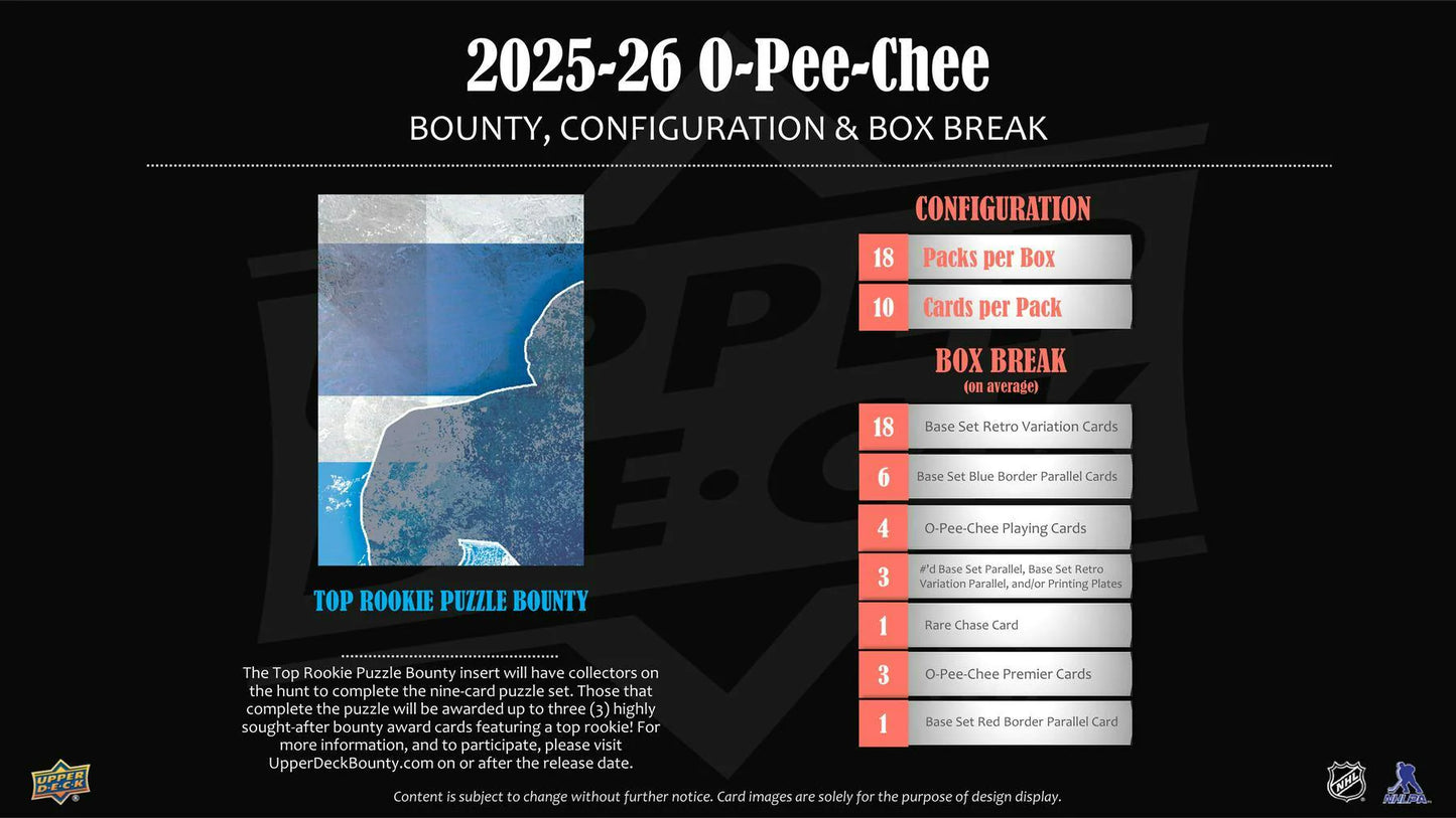 2025-26 OPC O-Pee-Chee Hockey Hobby Box (Case of 16)