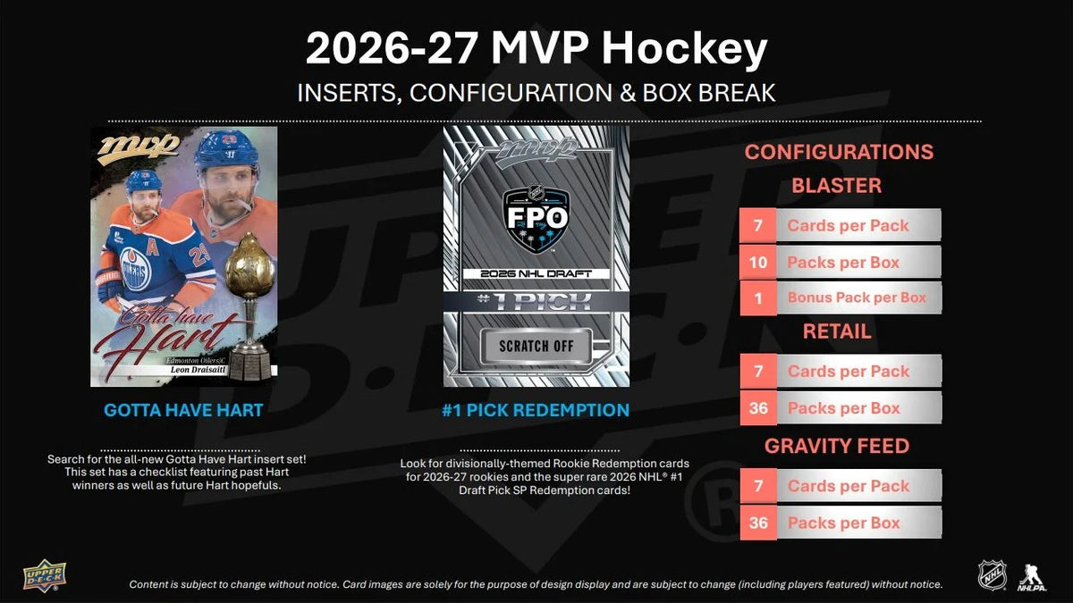 2026-27 Upper Deck MVP Hockey Blaster Box