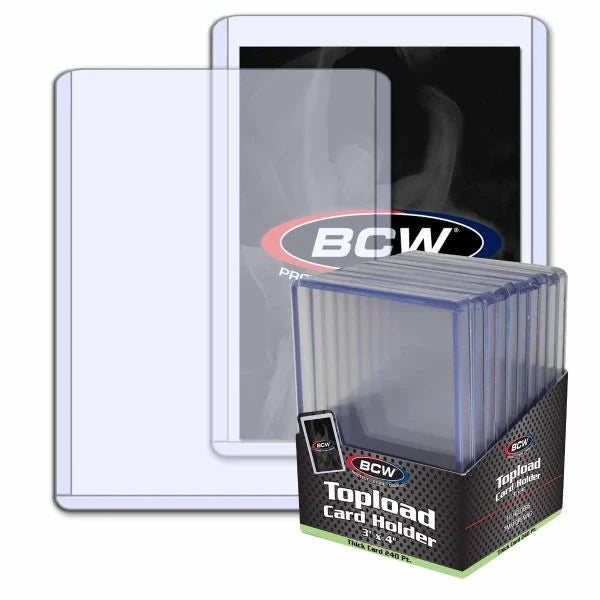 240pt Card Toploaders - 10 Pack - BCW