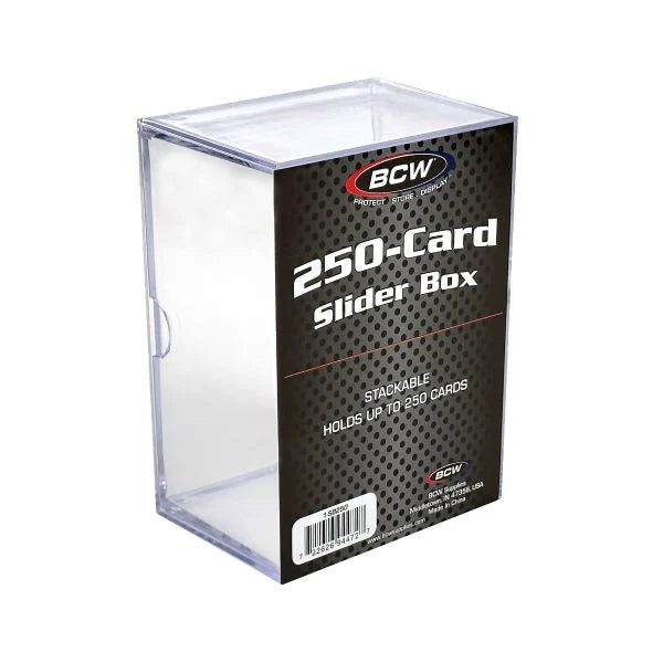 Slider Plastic Storage Box 250 card - Case of 50 - BCW