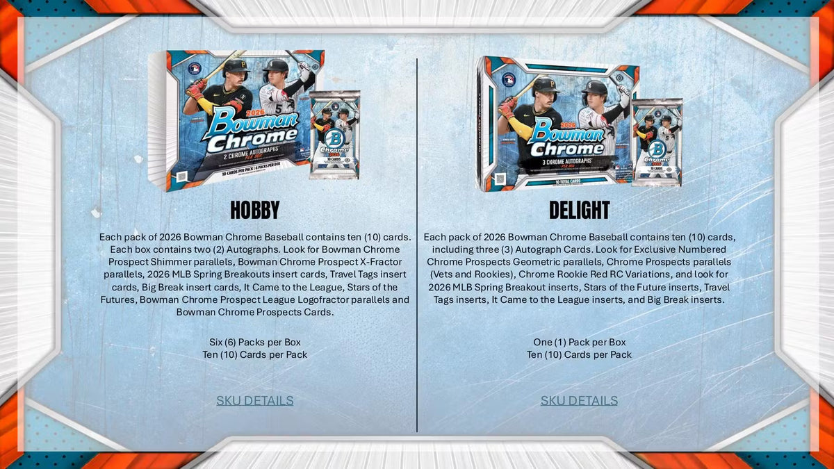 2026 BOWMAN CHROME Baseball Mega Box