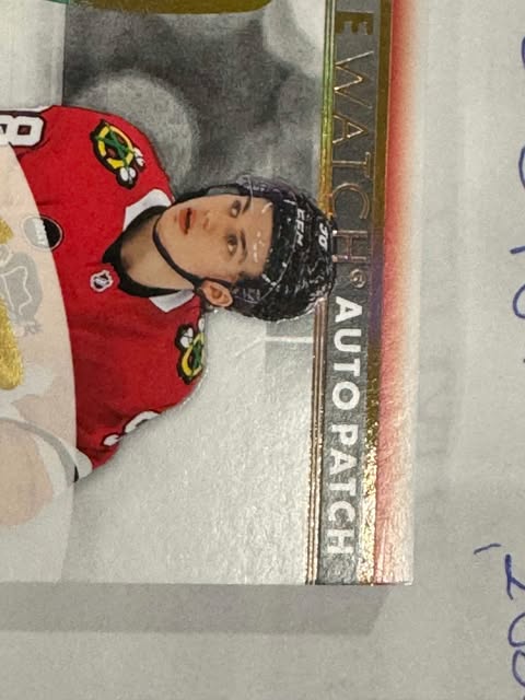 CONNOR BEDARD 2023-24 SP Authentic Future Watch Auto Patch 1/1 Chicago Blackhawks 6 color Patch