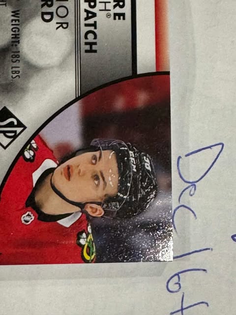 CONNOR BEDARD 2023-24 SP Authentic Future Watch Auto Patch 1/1 Chicago Blackhawks 6 color Patch
