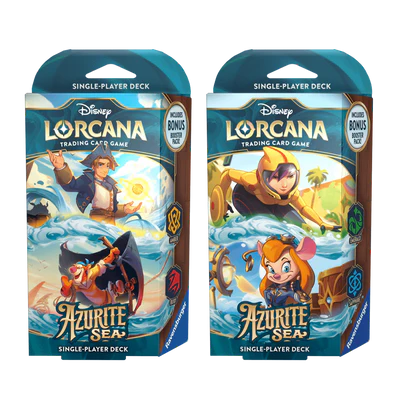 Disney Lorcana - AZURITE SEA - STARTER DECK DISPLAY - 8 Starter Decks
