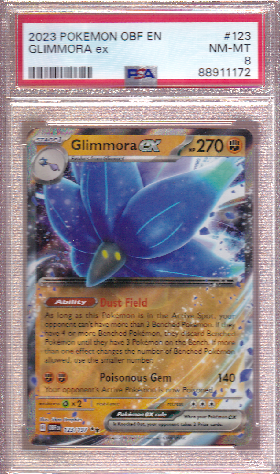 Glimmora Obsidian Flames 123/197 2023 Pokémon Scarlet & Violet