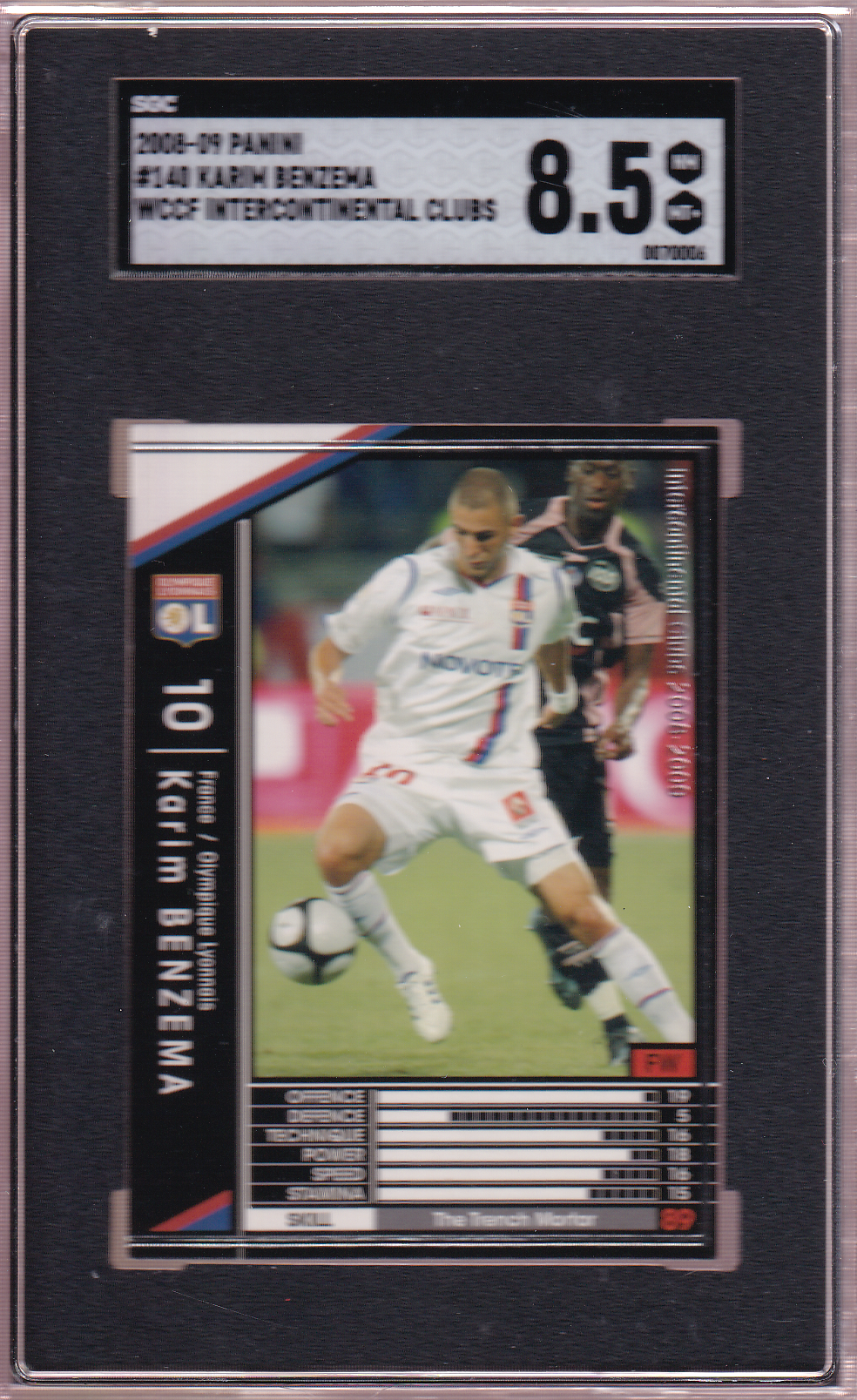 KARIM BENZEMA 2008-09 Panini WCCF Intercontinental Clubs #140 SGC 8.5