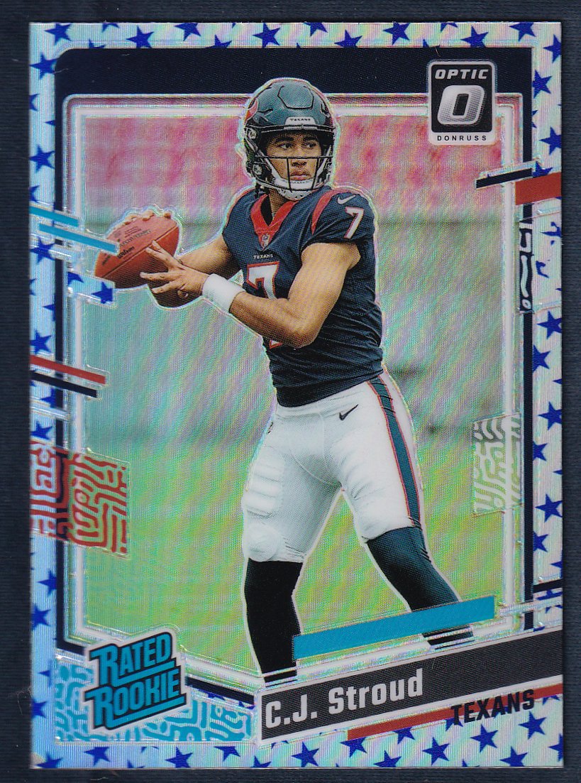 C.J. Stroud 2023 Donruss Optic Rated Rookie - STARS Card RC #244 Houston Texans CJ (Bottom left corner damage)