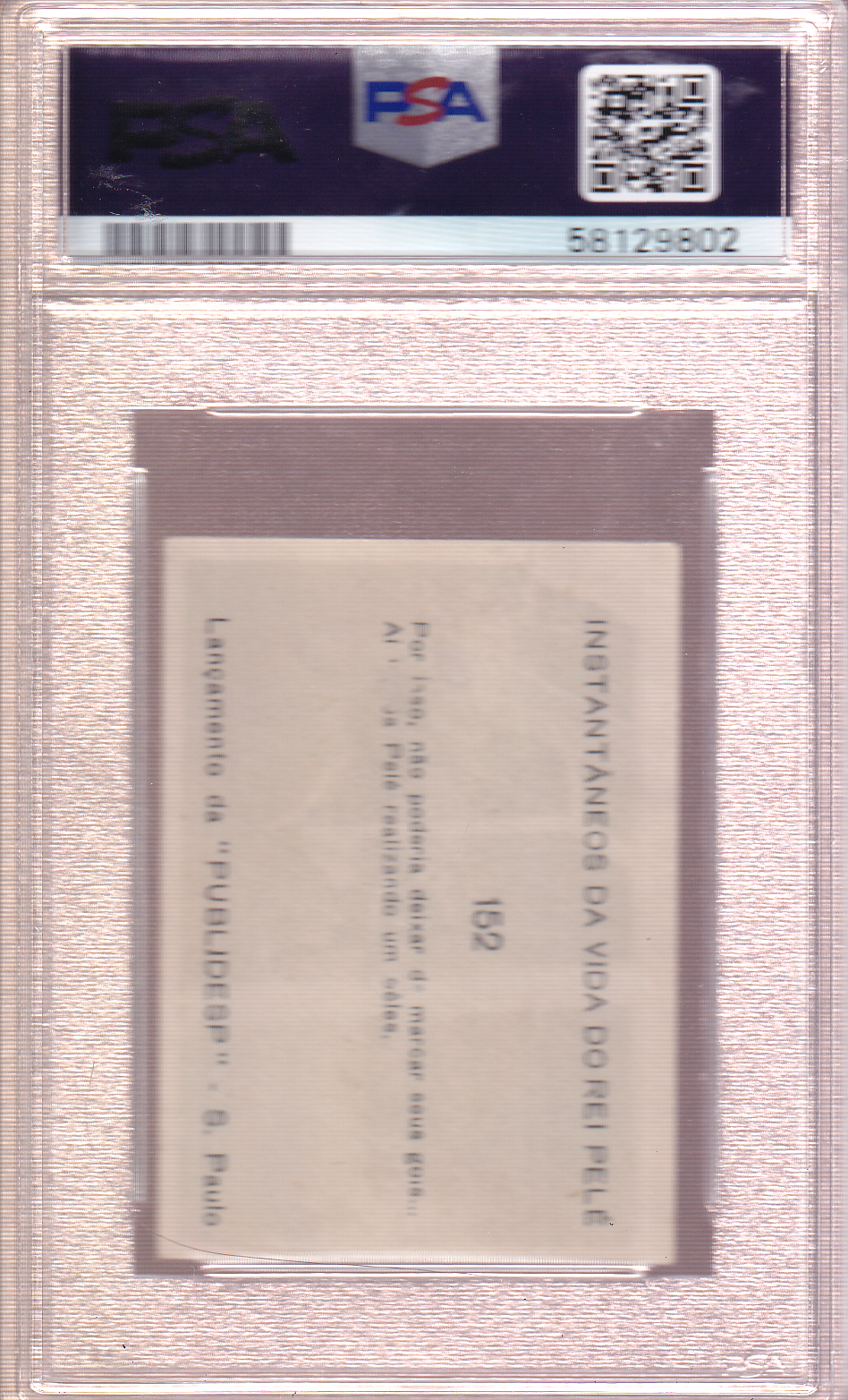 PELE 1964 Instantaneos Da Vida rei Vintage Soccer Card #152 PSA 2