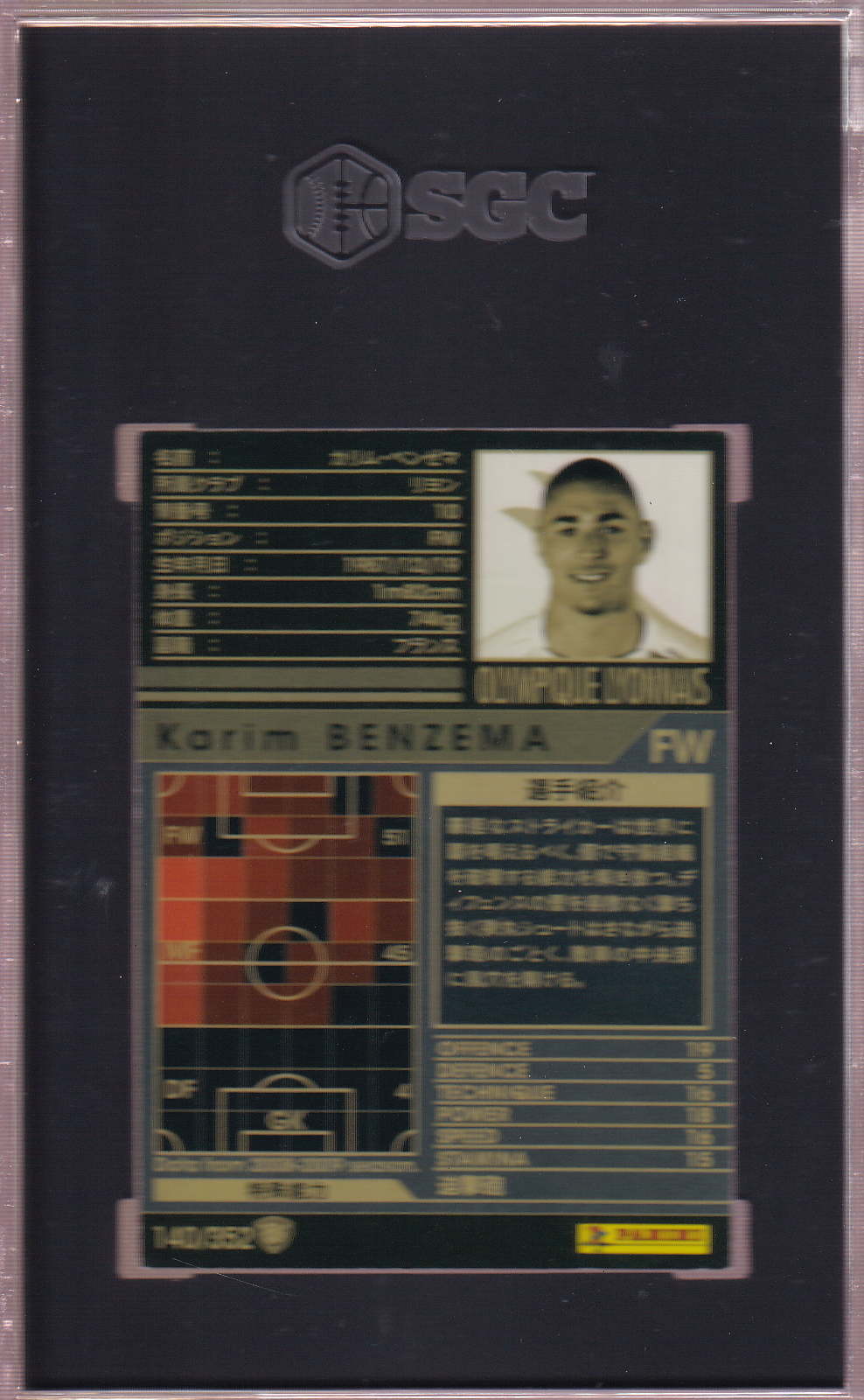 KARIM BENZEMA 2008-09 Panini WCCF Intercontinental Clubs #140 SGC 8.5