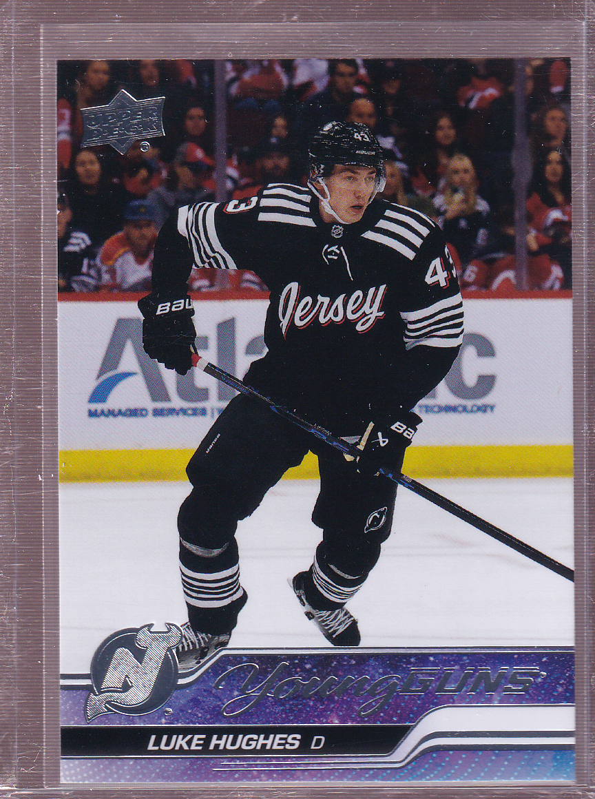 LUKE HUGHES 2023-24 Upper Deck Young Guns Rookie Card #248 RC NEW JERSEY DEVILS