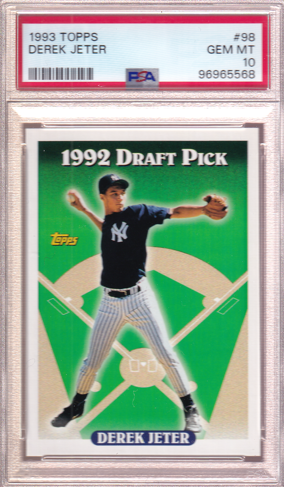 DEREK JETER 1993 Topps Rookie Card #98 PSA 10 New York Yankees RC