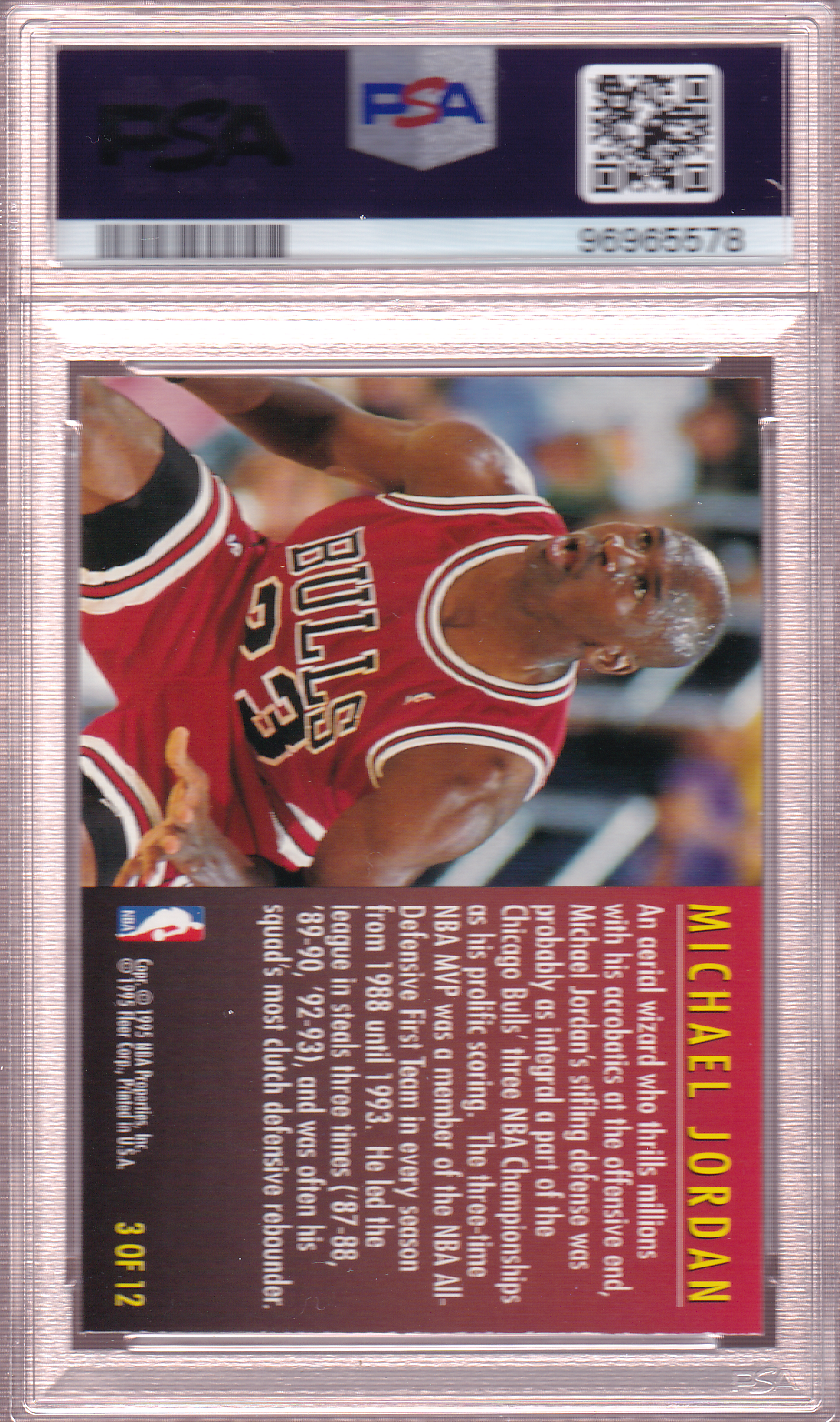 Michael Jordan 1995-96 Fleer TOTAL D Card #3 PSA 8 Chicago Bulls