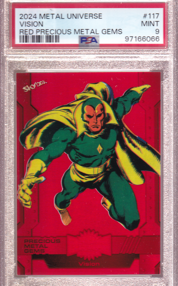 VISION 2024 SkyBox Metal Universe RED Precious Metal Gems 71/100 PSA 9 PMG #117