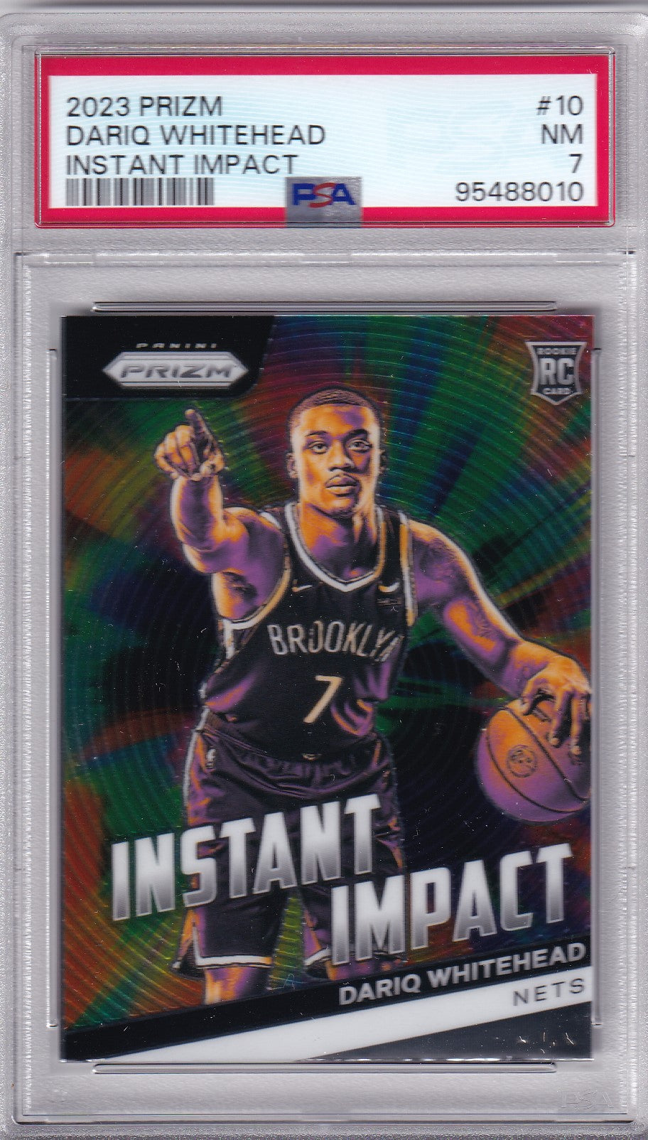 Dariq Whitehead #10 2023 Prizm Instant Impact PSA 7