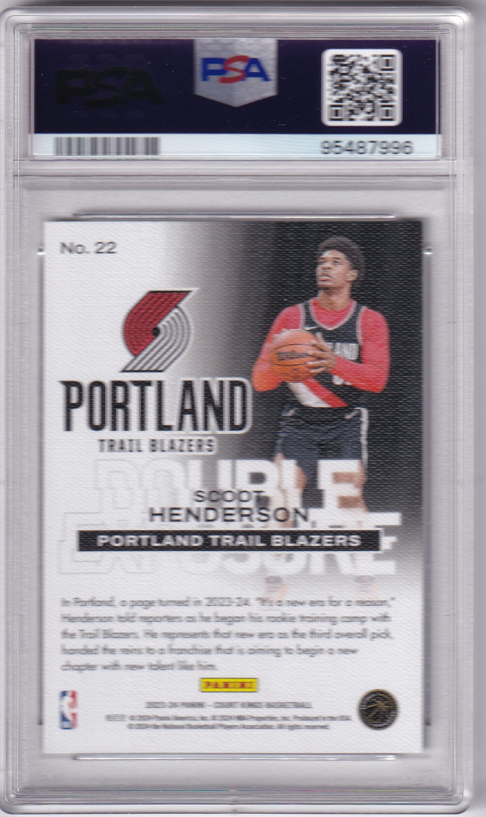 Scoot Henderson #22 2023 Court Kings Double Exposure PSA 10