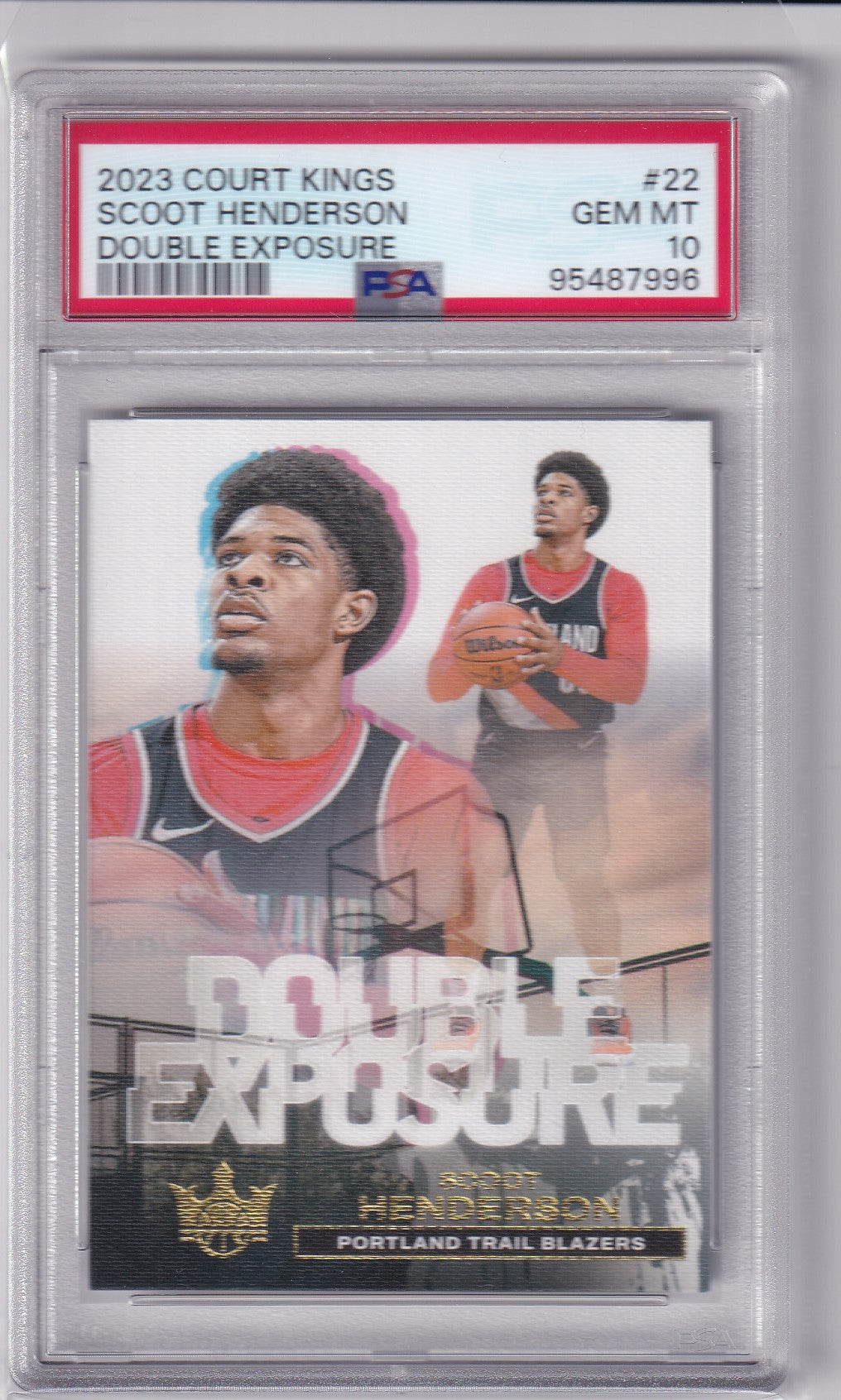 Scoot Henderson #22 2023 Court Kings Double Exposure PSA 10