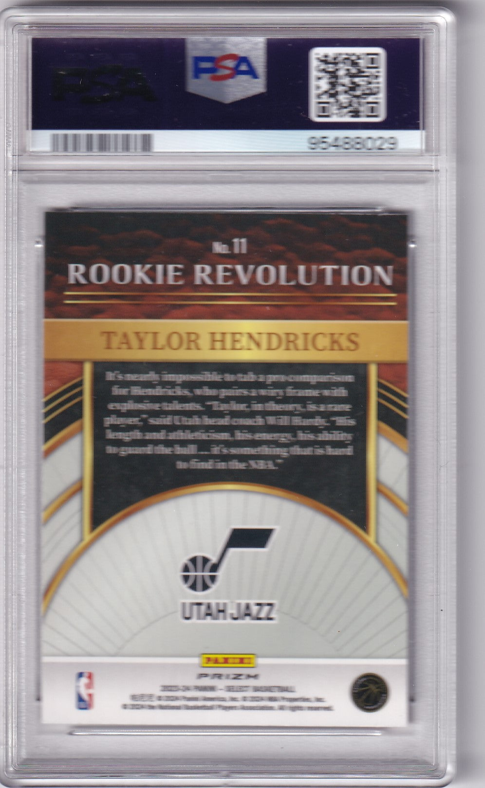 Taylor Hendricks #11 2023 Select Rookie Revolution Red Prizm PSA 9 Rookie