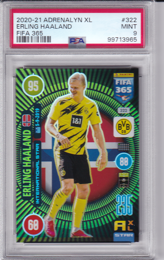 ERLING HAALAND Panini Adrenalyn XL FIFA 365 PSA 9 #322