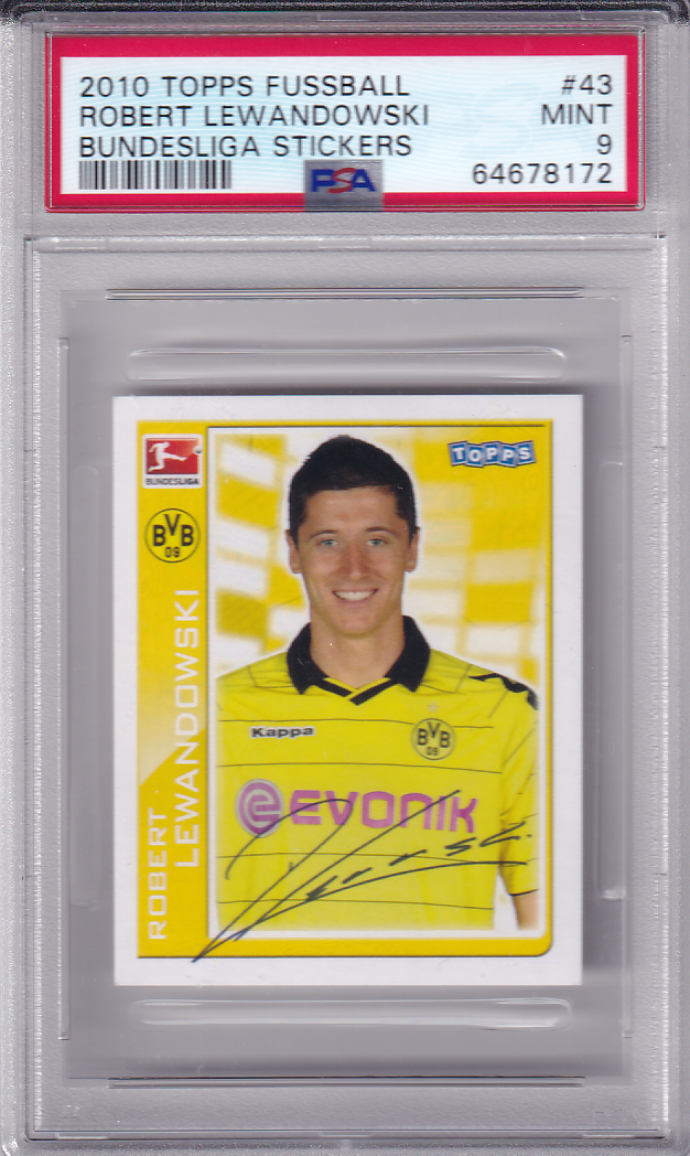ROBERT LEWANDOWSKI 2010 Topps Fussball Bundesliga Sickers #43 Rookie