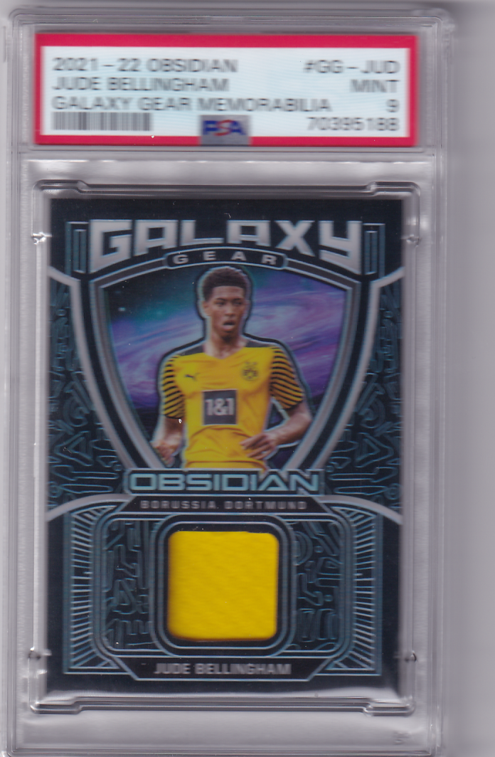 JUDE BELLINGHAM 2021-22 Obsidian Galaxy Gear /149 Memorabilia PSA 9 #GG-JUD