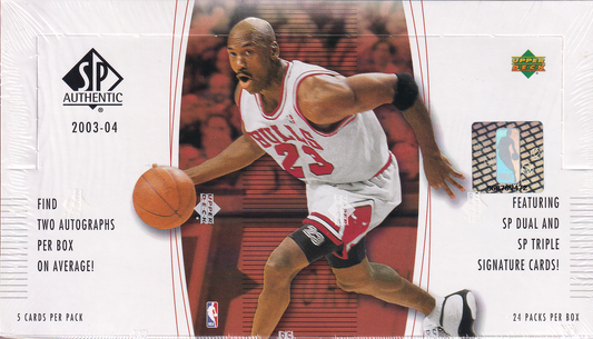 2003-04 NBA SP Authentic Basketball Hobby Box - Lebron James RC - Dwayne Wade RC