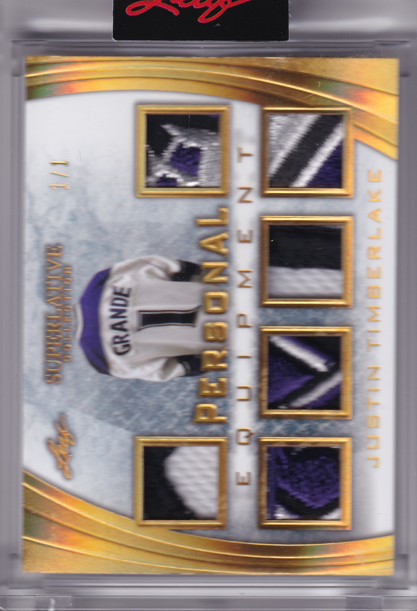 JUSTIN TIMBERLAKE 2020-21 Leaf Superlative Collection Personal Collection LA KINGS Patches 1/1 Grande