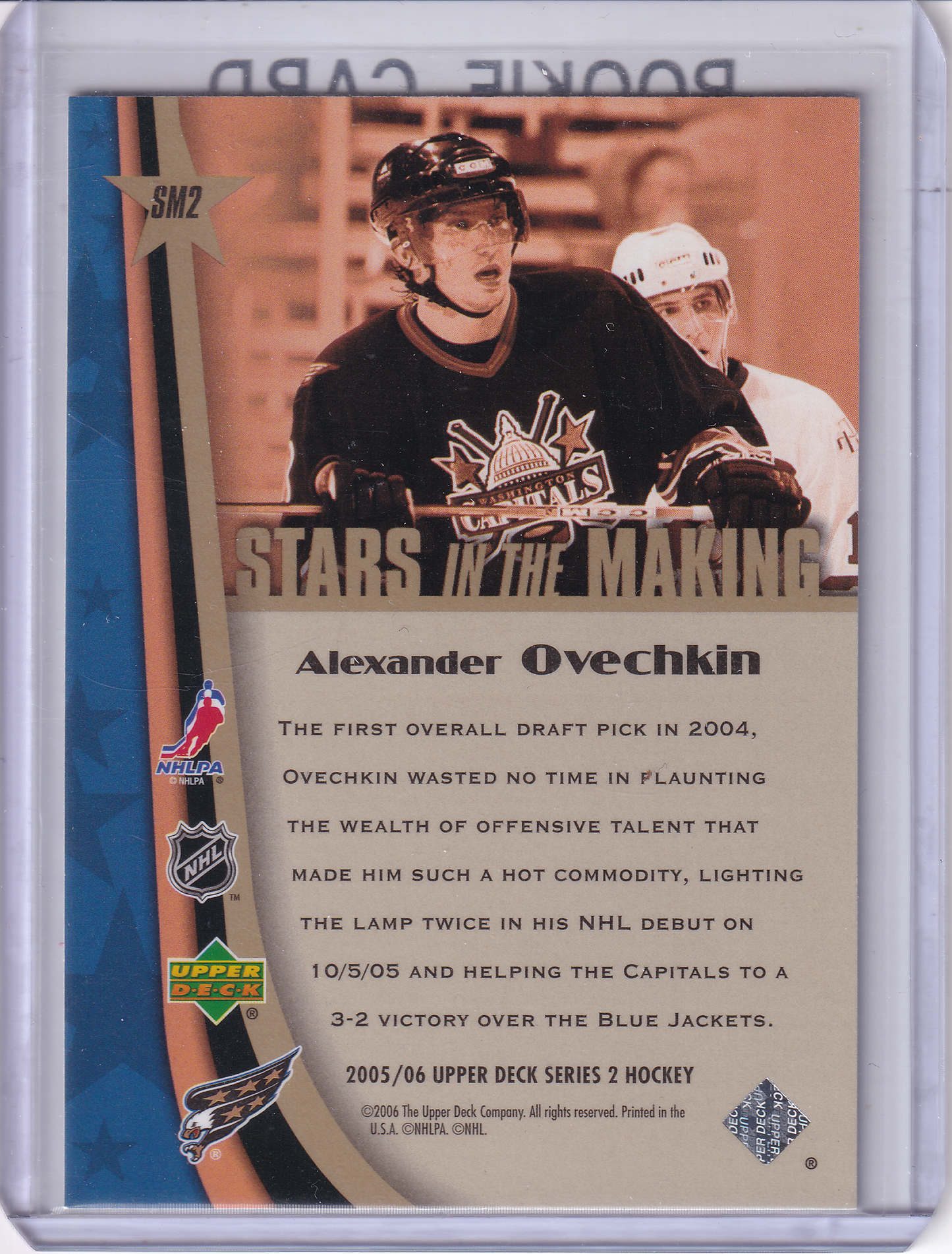 ALEXANDER OVECHKIN 2005-06 Stars in the Making Rookie Cards #SM2 Upper Deck Series 2 Washington Capitals RC
